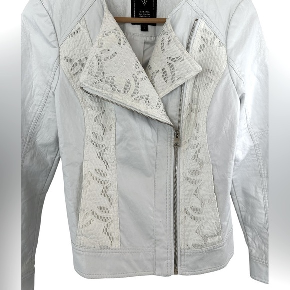 Vintage Guess Callie White Vegan Leather Moto Jacket - Picture 4 of 12